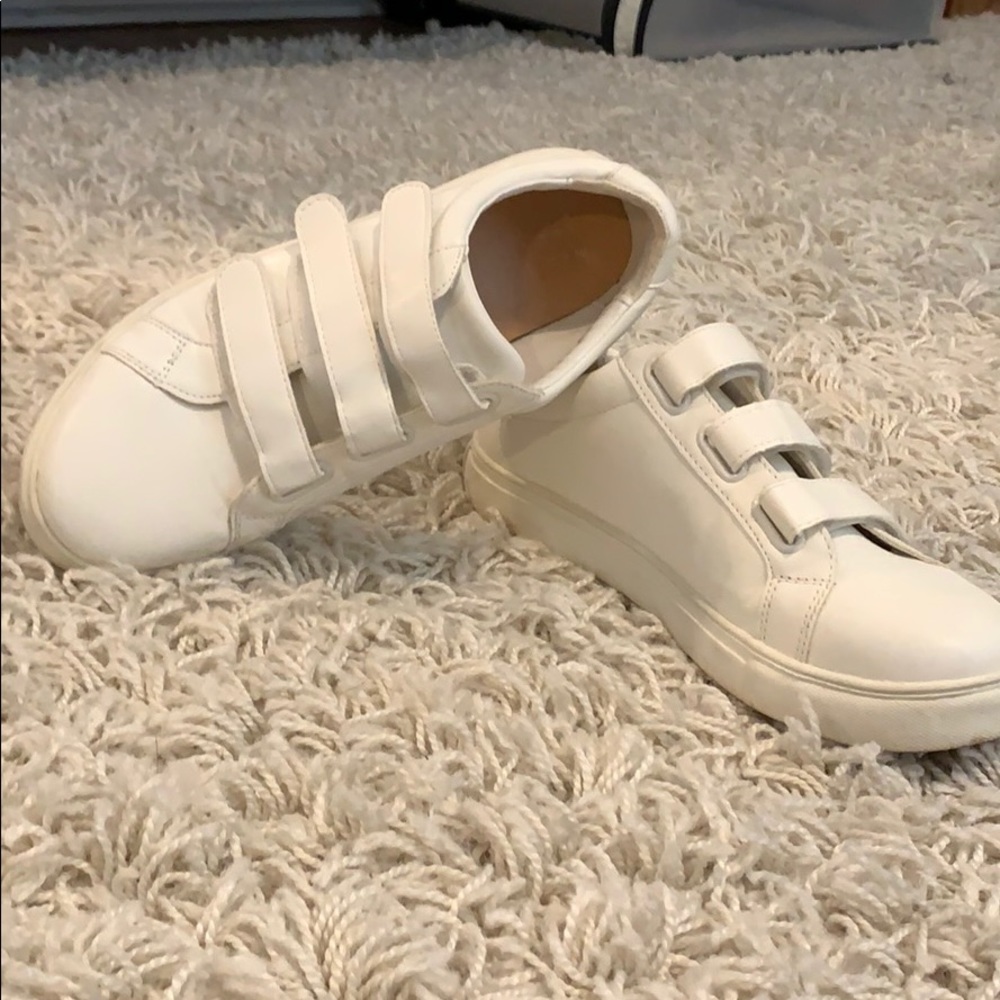 Casual White Velcro Sneakers
